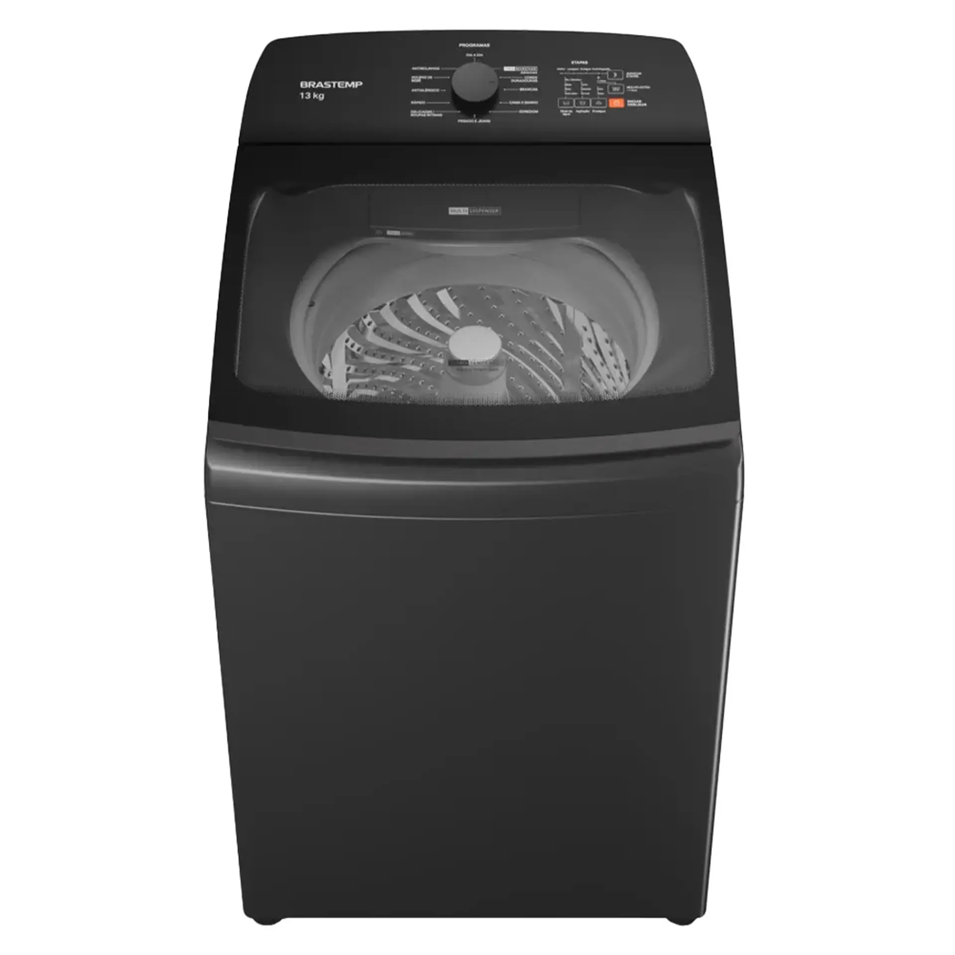 Máquina de Lavar Brastemp 13kg Automática Cesto Inox BWK13A9 - Cinza - 220 Volts