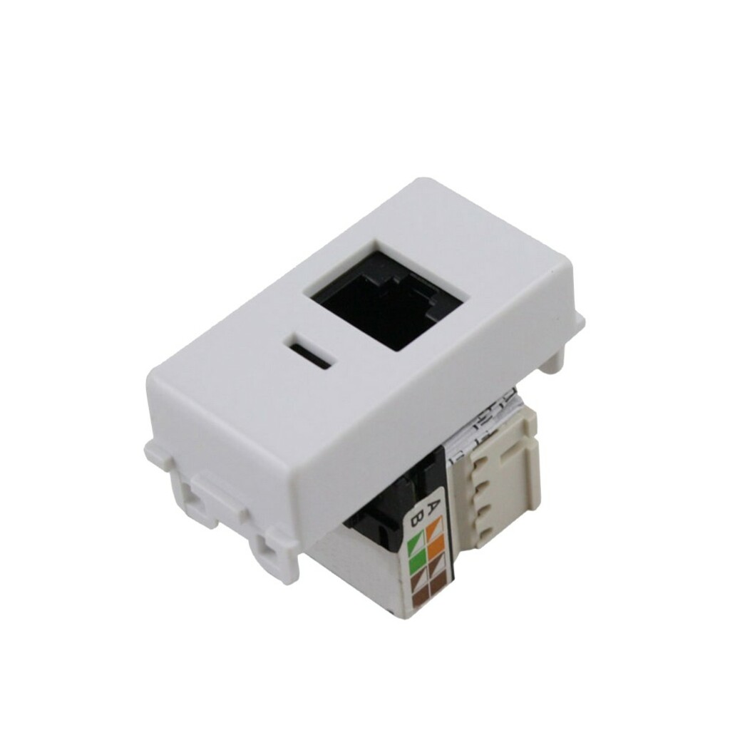 Tomada para RJ45 Cat.6 Módulo Embutir Tramontina Liz, Lux², Giz, Tablet, Lizflex, Plastibox e Conduletes Branco - 57115/056