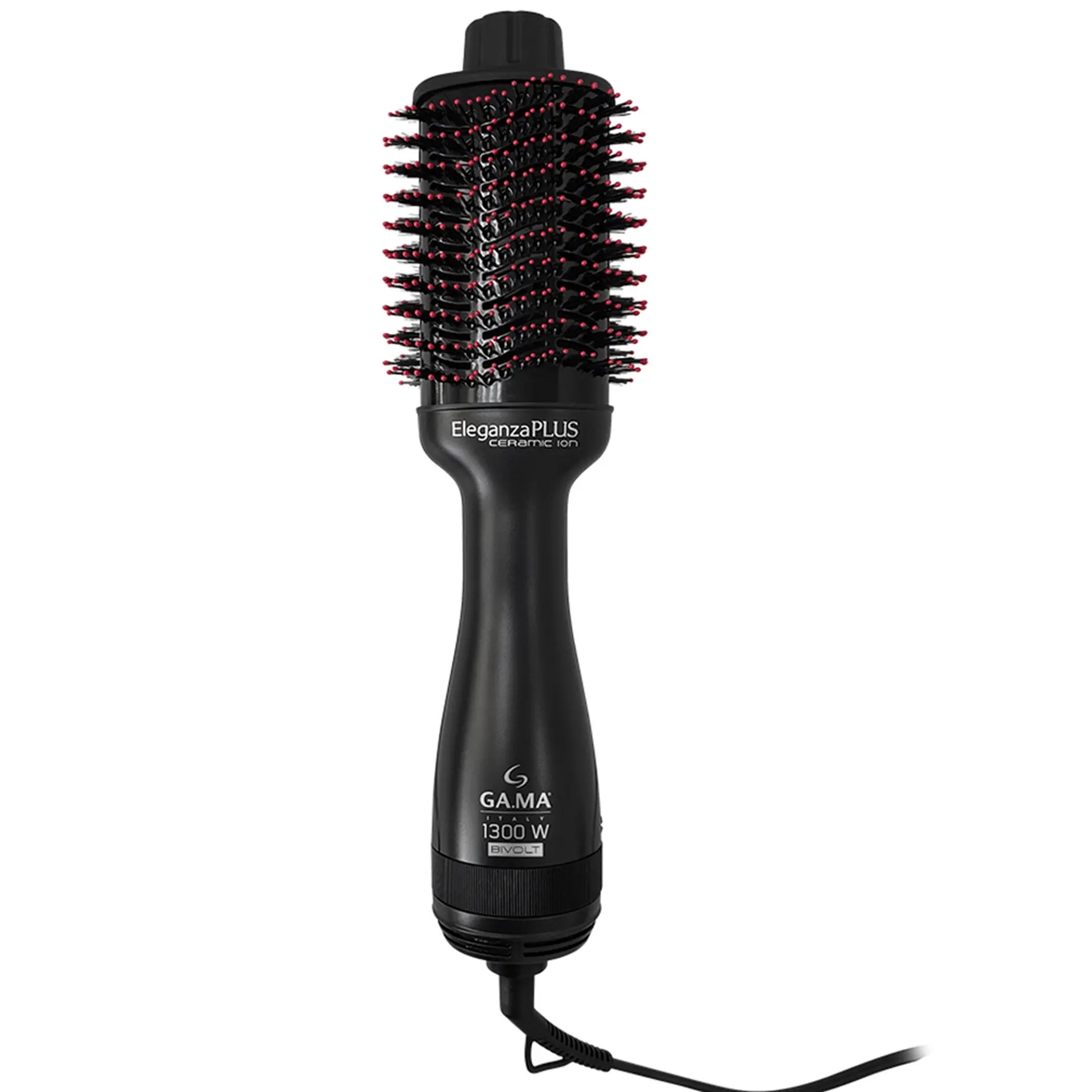 Escova Secadora Gama Eleganza Plus 3 Velocidades 1300W - Preto/Vermelho - Bivolt