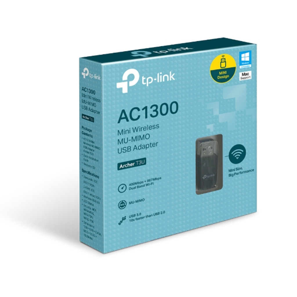 Adaptador USB Wireless Tp-Link AC 1300 Dual Band 3.0 - ARCHER T3U