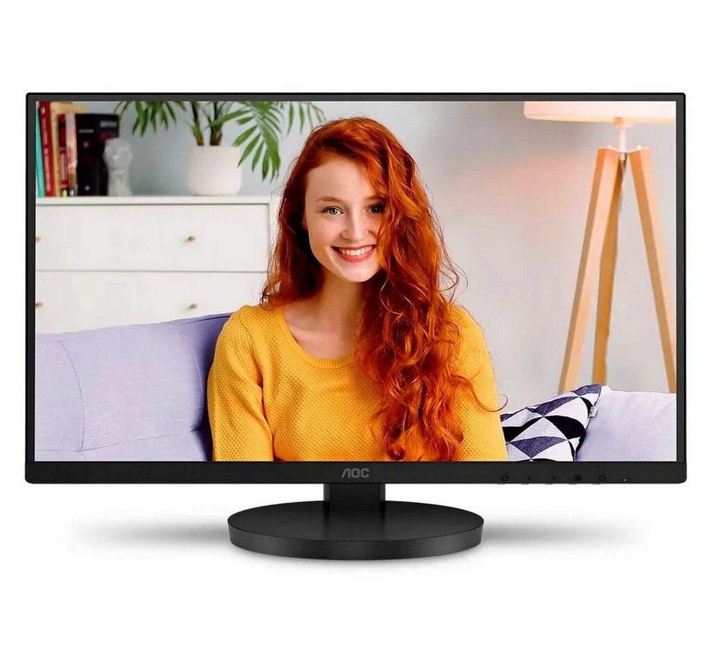 Monitor AOC 22B3HMF Tela 21,5 LED IPS Preto com Ajuste de Altura VGA/HDMI