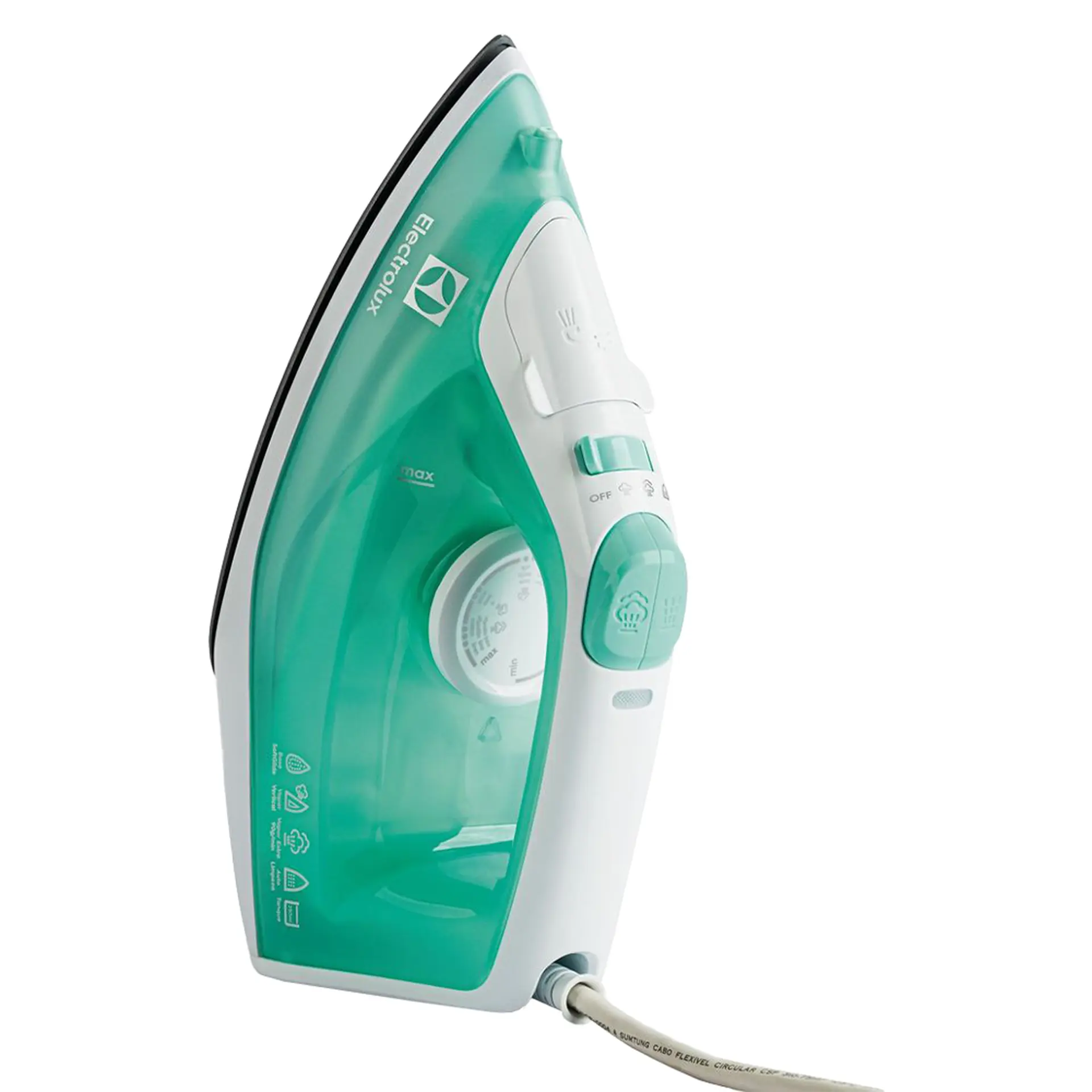 Ferro de Passar a Vapor e Seco Electrolux Easyline Vapor Vertical 1200W SIE70 - Verde - 110 Volts