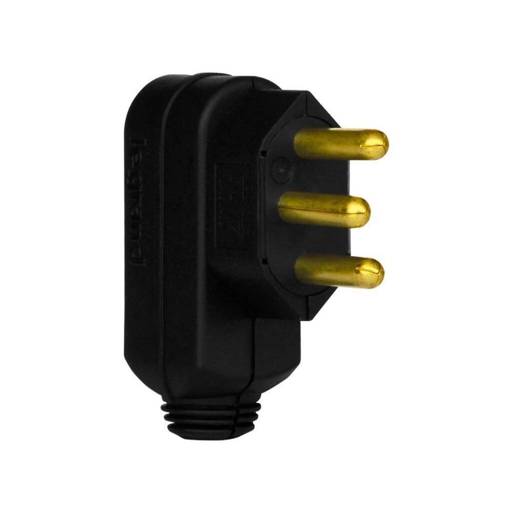 Plug Macho Legrand I Pial 3 Pinos Redondo 20 Amperes Preto - 615953 - Unitário
