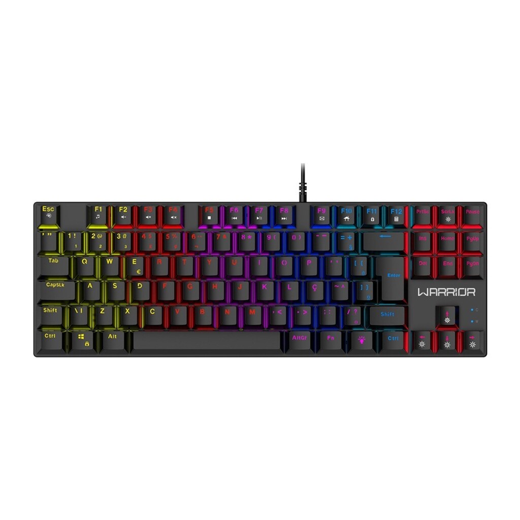 Teclado USB Gamer Warrior Royal Cross Mecânico com Led RGB - TC312