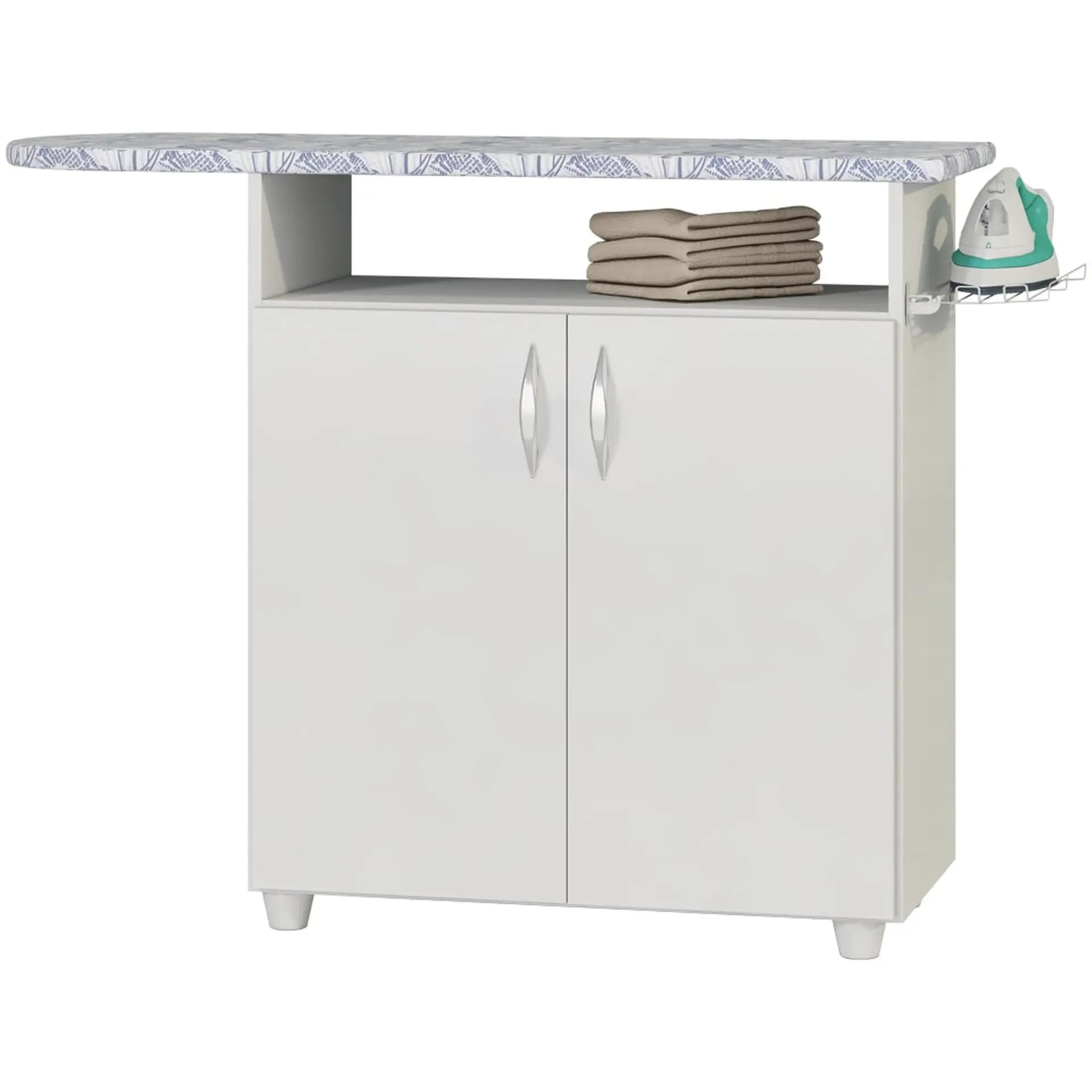 Tábua de Passar Roupa 2 Portas e Nicho Criativa Notável - Branco