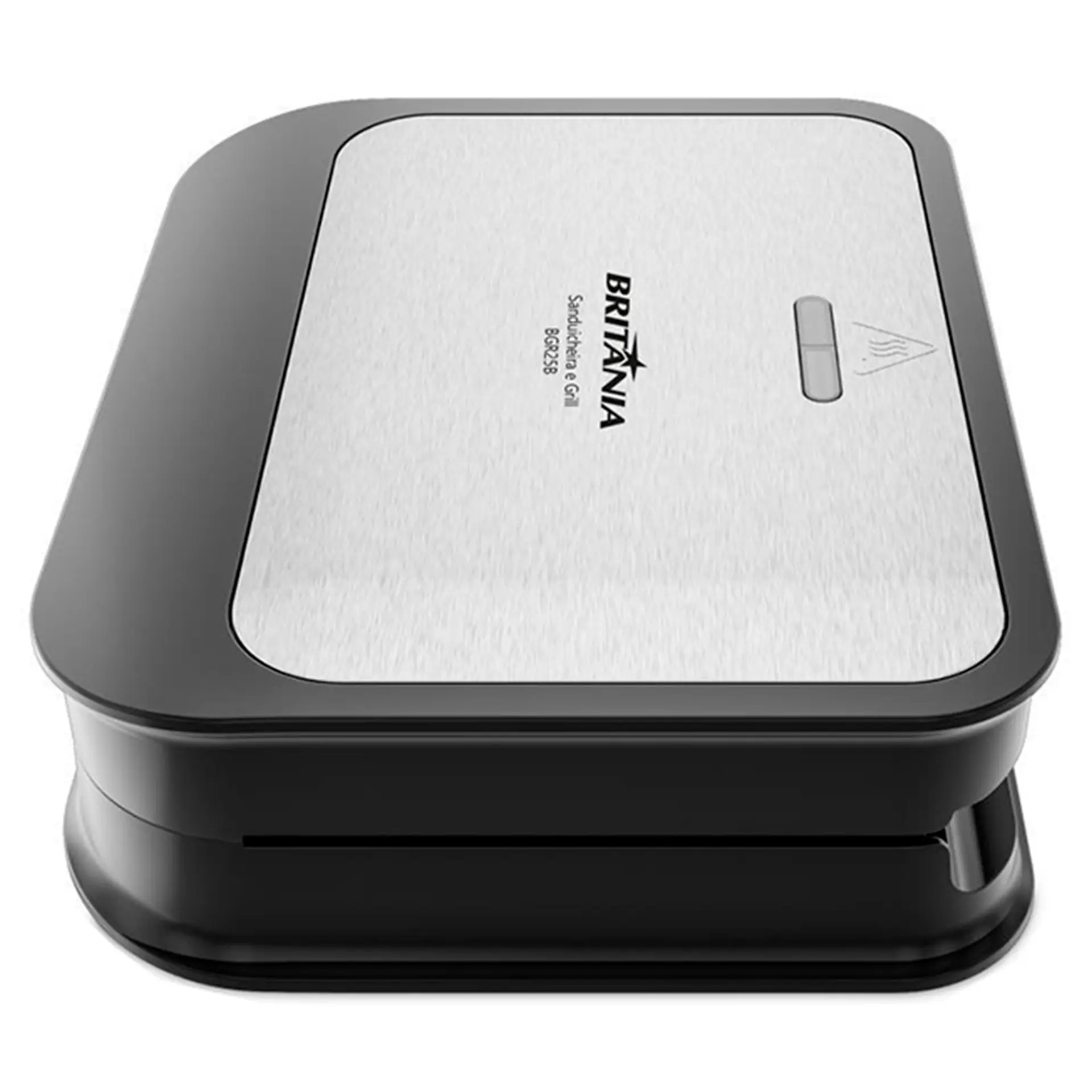 Grill Sanduicheira Britânia BGR25B Antiaderente 750W - Preto/Inox - 110 Volts