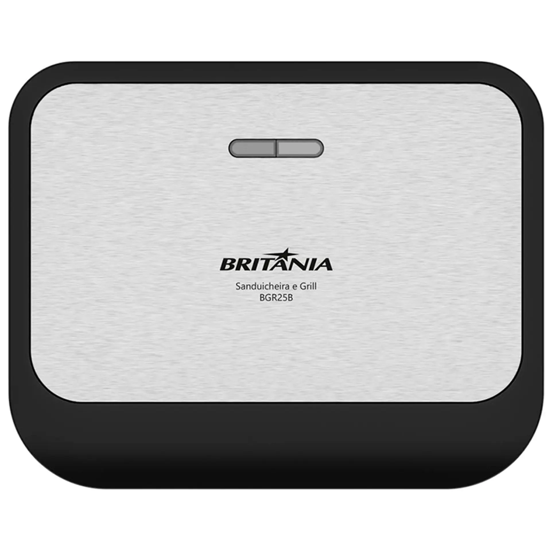 Grill Sanduicheira Britânia BGR25B Antiaderente 750W - Preto/Inox - 110 Volts