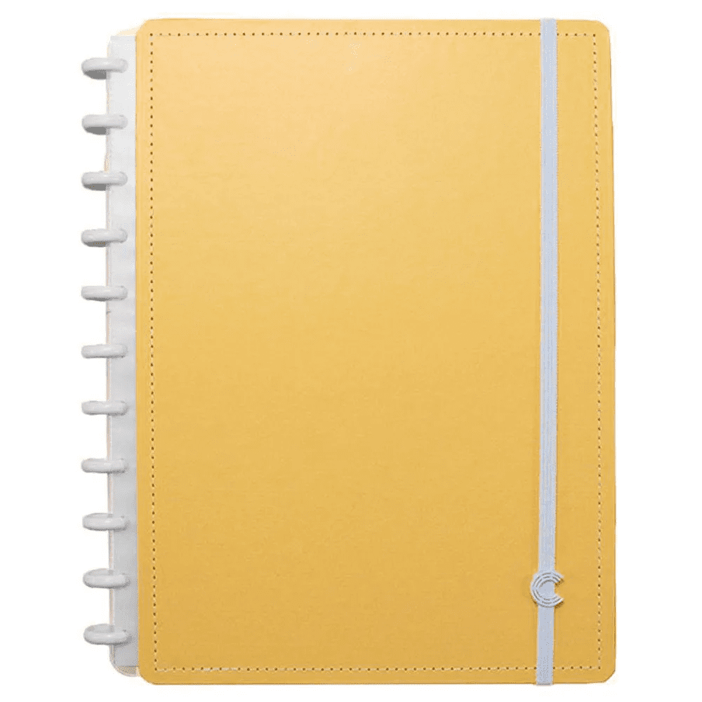 Caderno Inteligente Médio 60 Folhas com Pautas 20 Folhas sem Pauta Laranja Pastel