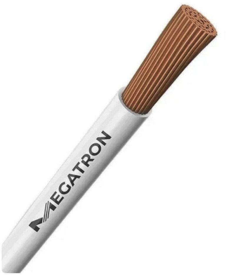 Cabo de Energia Flexível 750V 6mm Branco Megatron 7782 Vendido por Metro