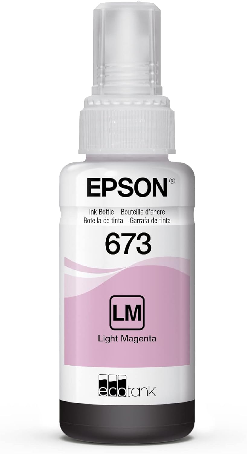 Garrafa de Tinta Original Epson EcoTank T673 Magenta Claro