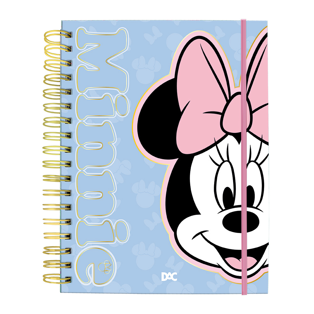 Caderno DAC Smart Universitário Minnie com 80 Folhas e Divisórias Reposicionáveis