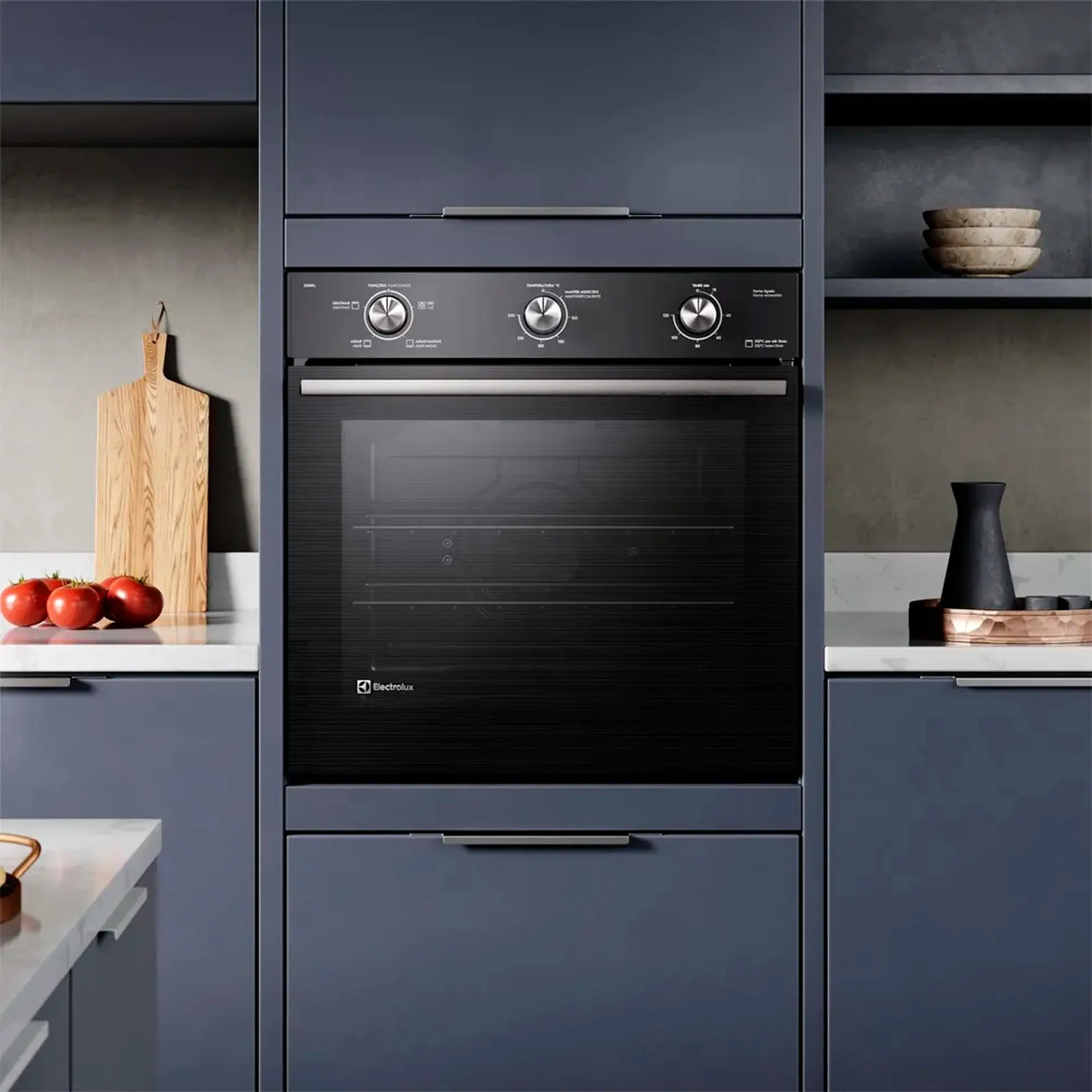 Forno Elétrico de Embutir Electrolux OE8EL 80L Mecânico 2049W - Preto - 220 Volts