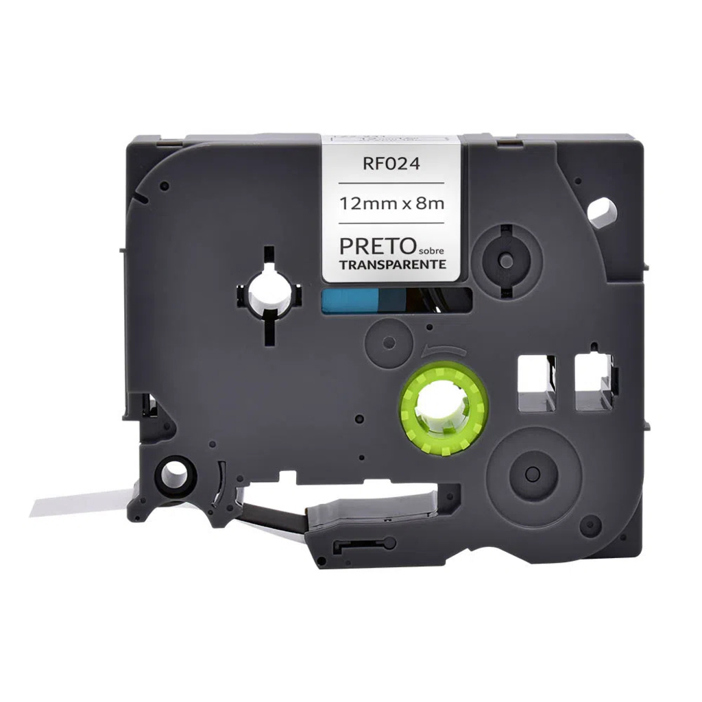 Fita Rotuladora Brother Multilaser 12mm Preto no Transparente - RF024