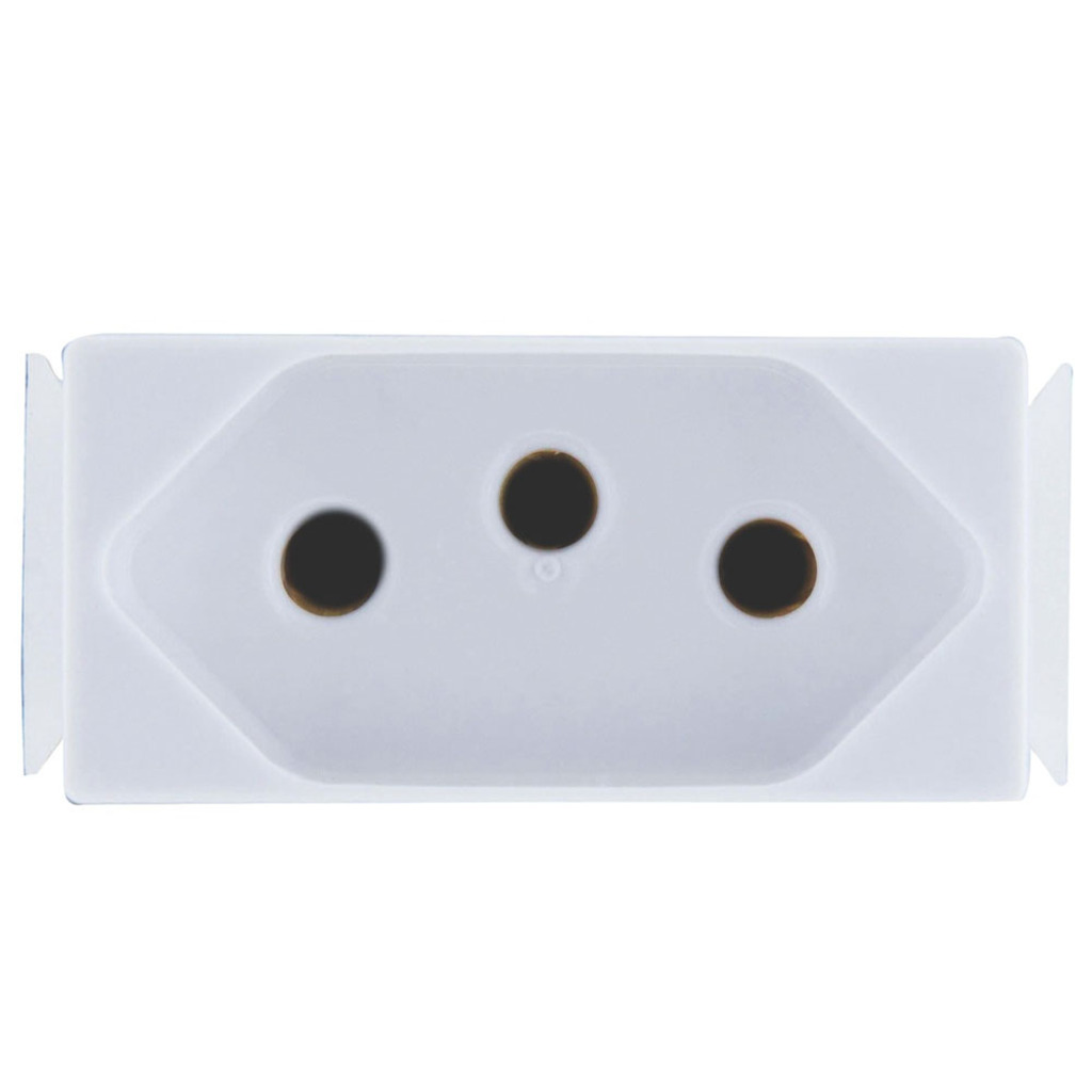 Tomada Modulo 2 Pinos + Terra 20A Aria Branco Tramontina - 57217/032