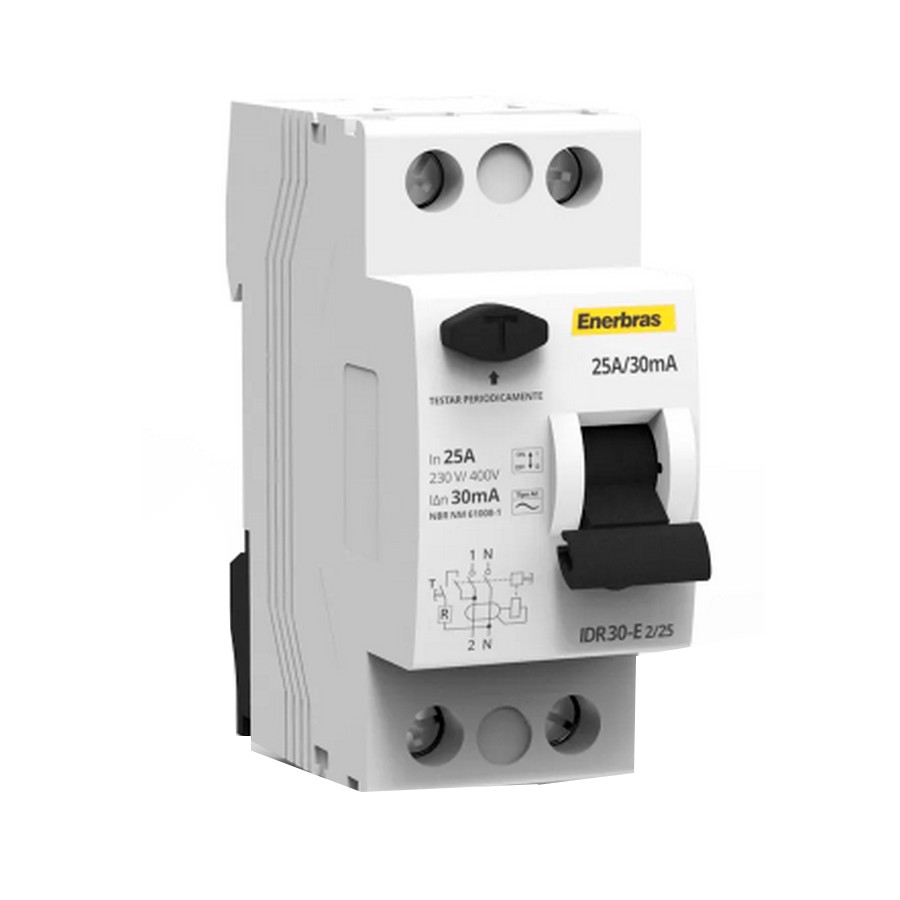 Interruptor Diferencial DR Bipolar 25A 30mA Enerbras IDR30E225