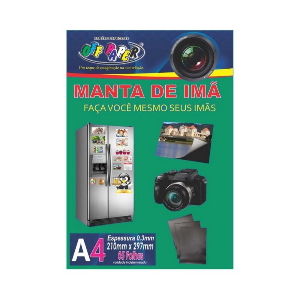 Manta de Imã A4 0.3mm Pacote 5 Folhas Off Paper 10485