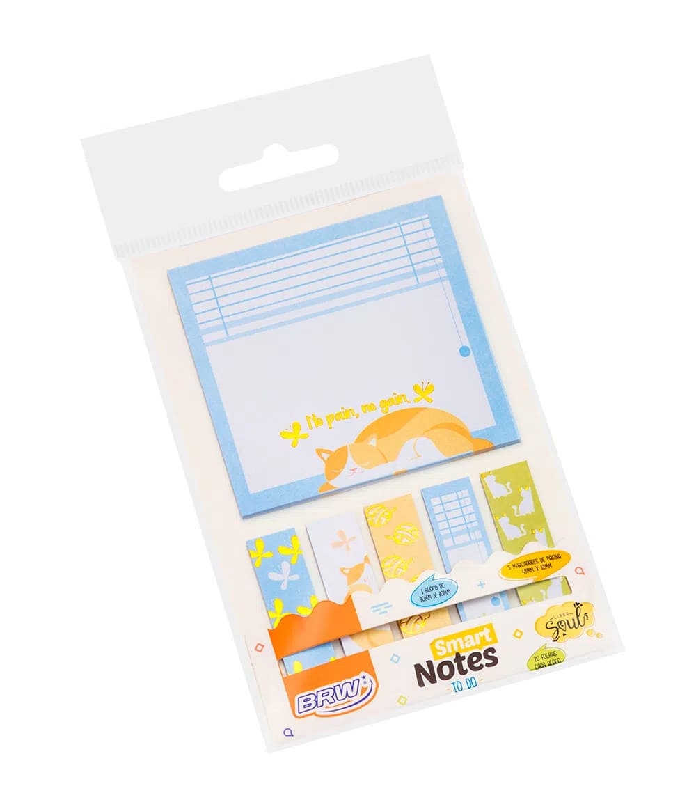 Bloco Adesivo BRW Smart Notes To do Gato