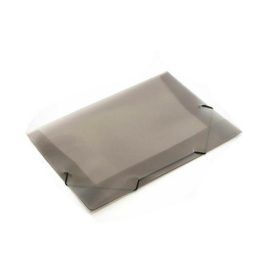 Pasta Aba Elástico Mini 245 x 180mm sem Lombo Fumê Polibras - Pacote com 10 Unidades - 160116