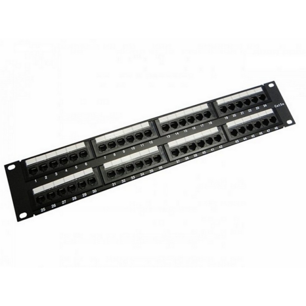 Patch Panel 48 Portas 19 Polegadas Cat.5E Seccon SecLan - WT-2029A-110-48P