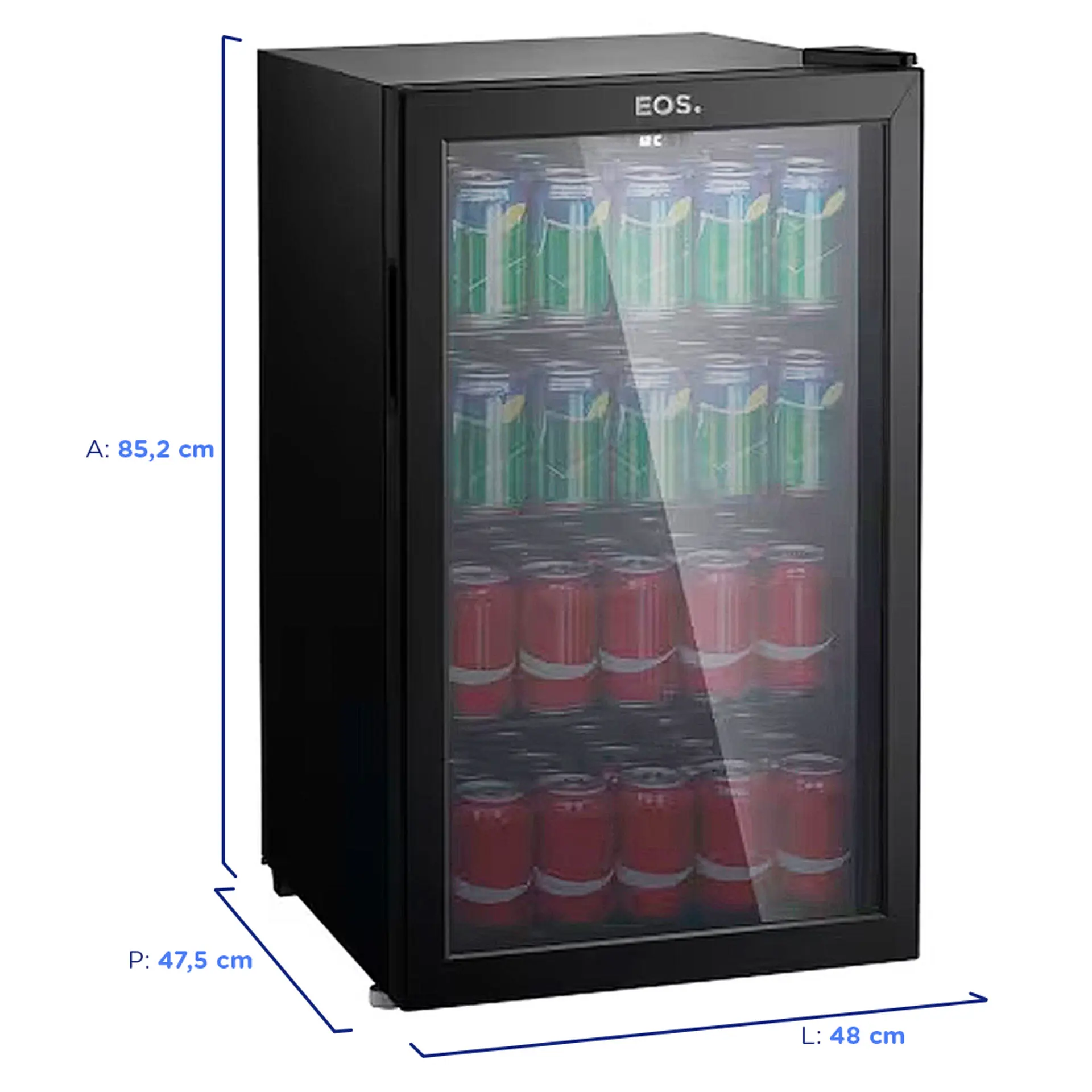 Frigobar Expositor EOS 124L Eco Gelo Porta de Vidro EEV120 - Preto - 110 Volts