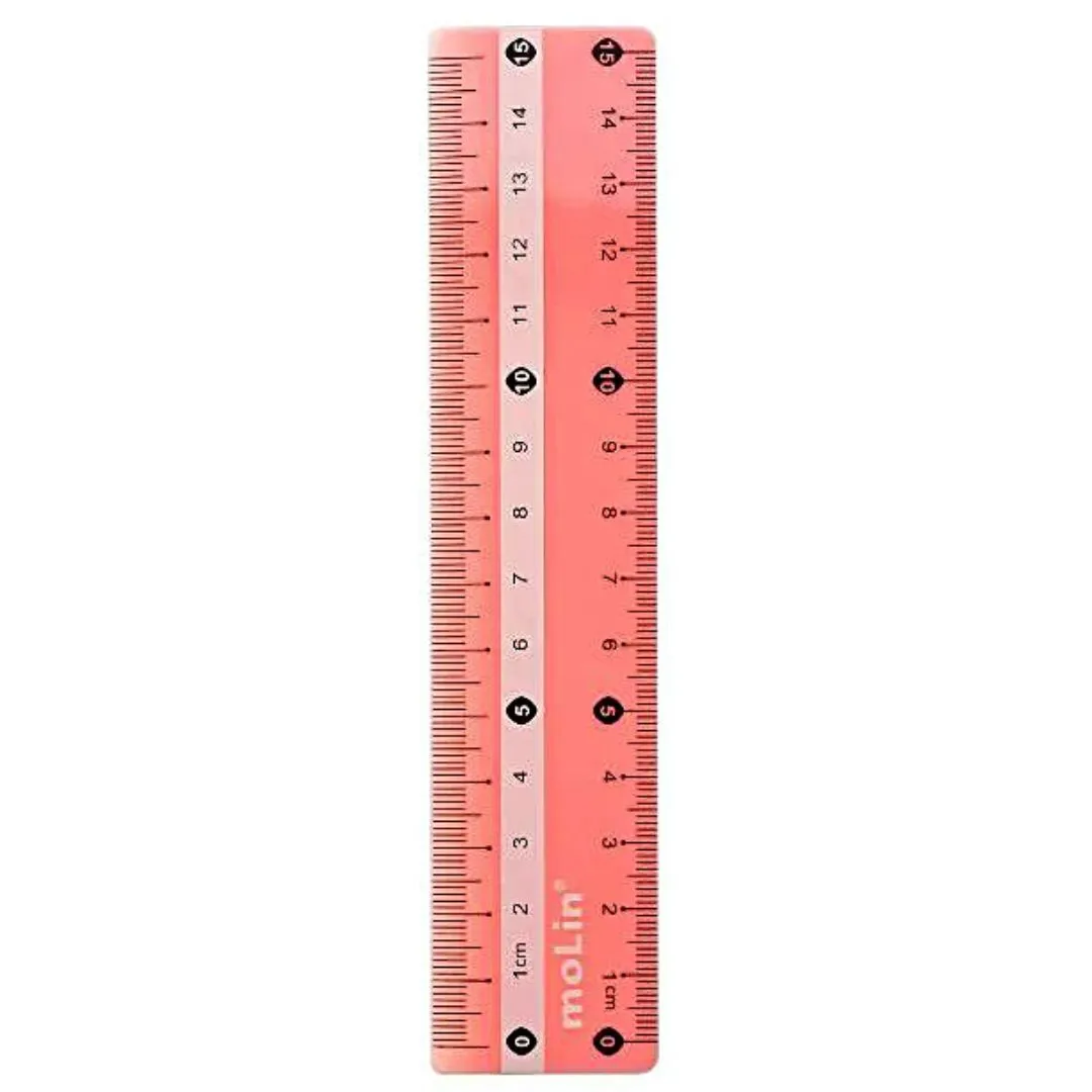 Régua Molin Acrílica 15cm Tons Pastel