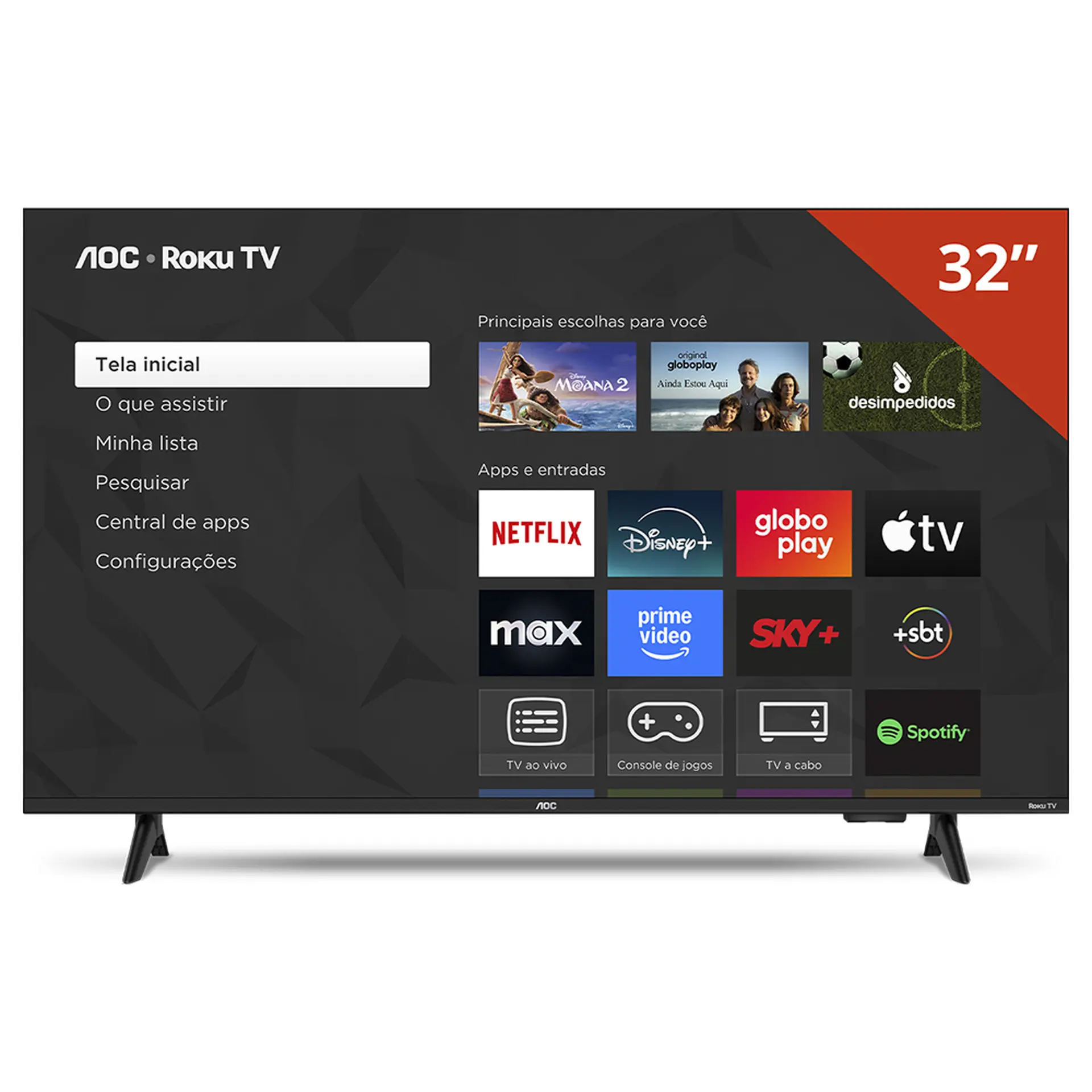 Smart TV AOC DLED 32" WI-FI Roku TV Quad Core 32S5155/78G