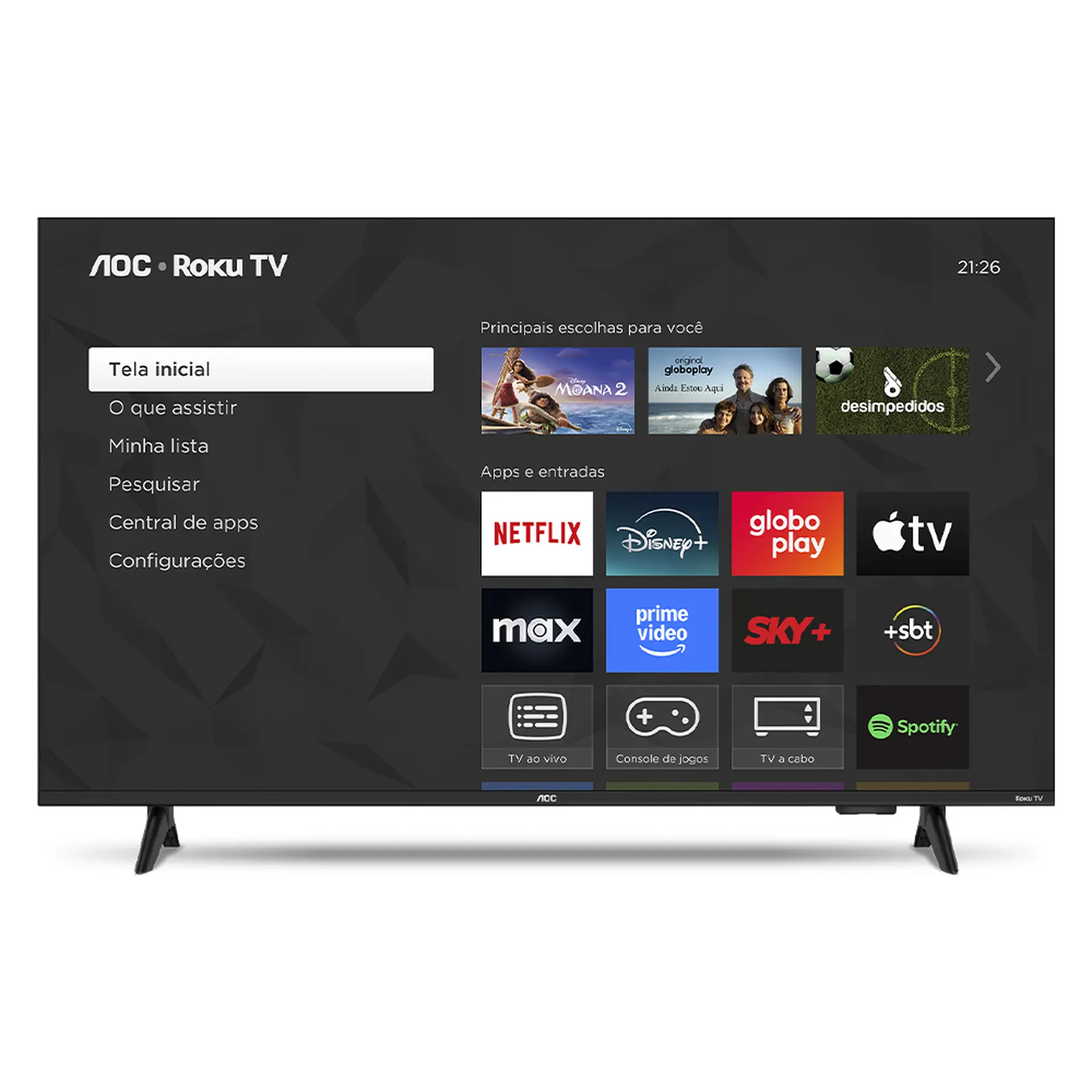 Smart TV AOC DLED 32" WI-FI Roku TV Quad Core 32S5155/78G