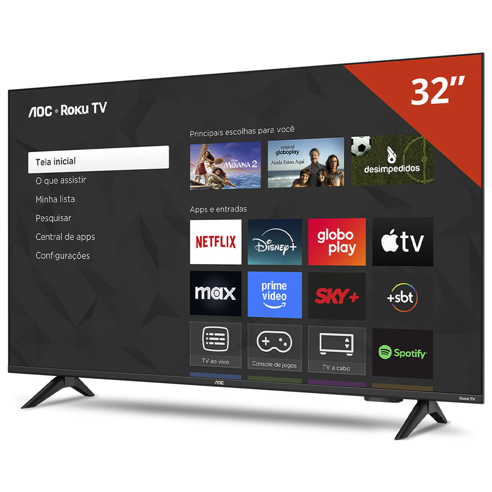 Smart TV AOC DLED 32" WI-FI Roku TV Quad Core 32S5155/78G