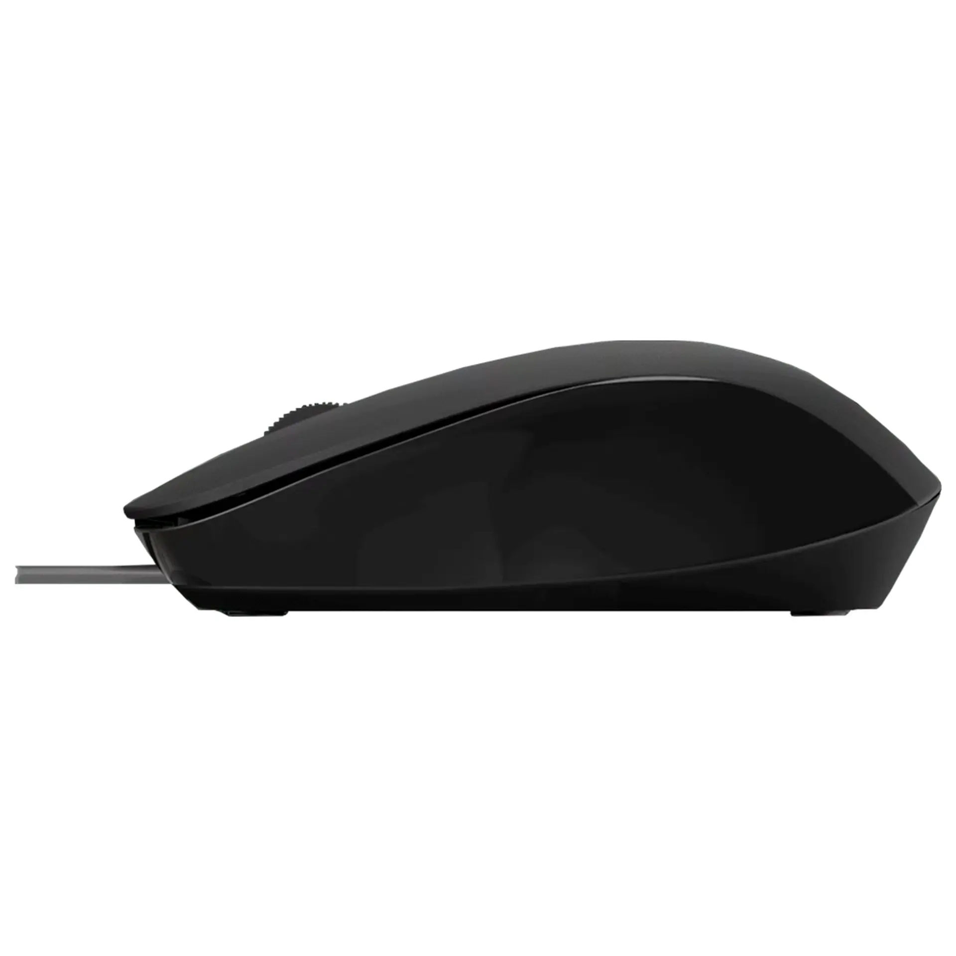 Mouse Com Fio HP 3 botões Cabo 1600 DPI Sensor Óptico Ergonômico - Preto - Bivolt