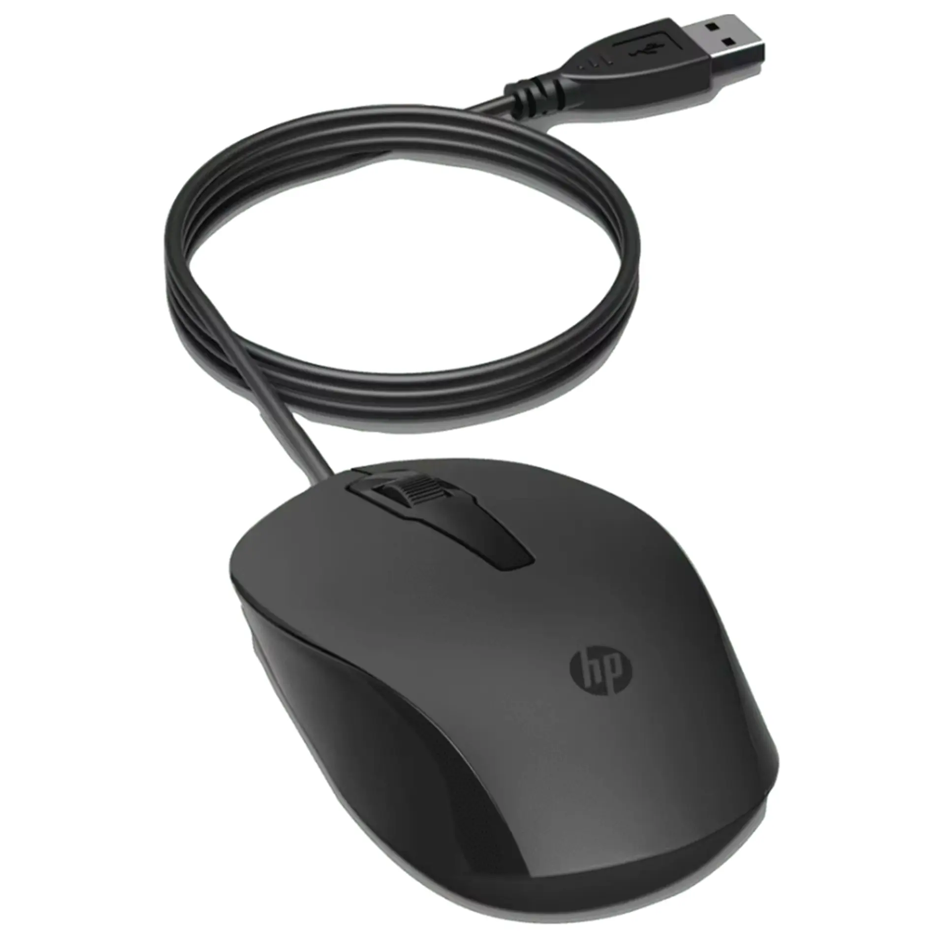 Mouse Com Fio HP 3 botões Cabo 1600 DPI Sensor Óptico Ergonômico - Preto - Bivolt