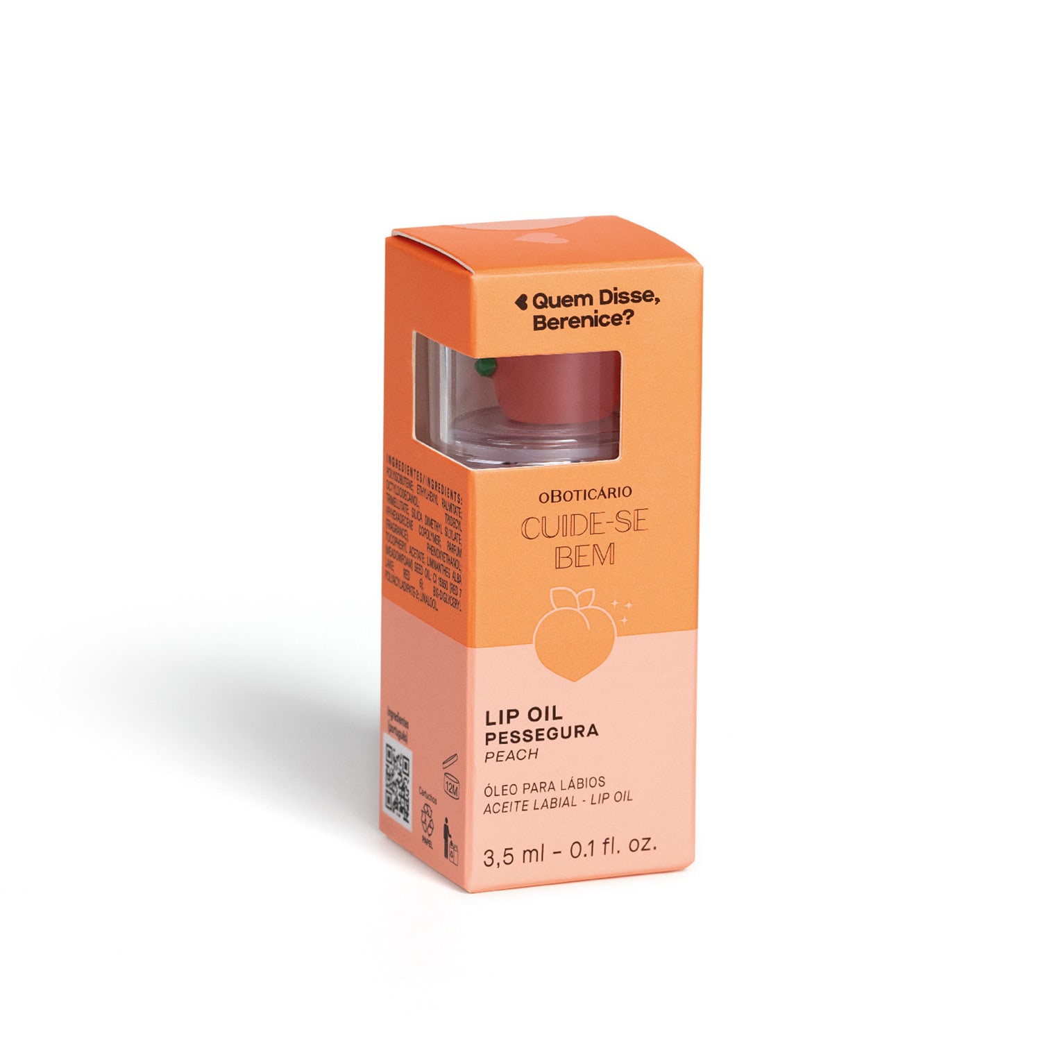Lip Oil Rosa Fúcsia Cuide-se Bem Pessegura Quem Disse, Berenice? 3,5ml