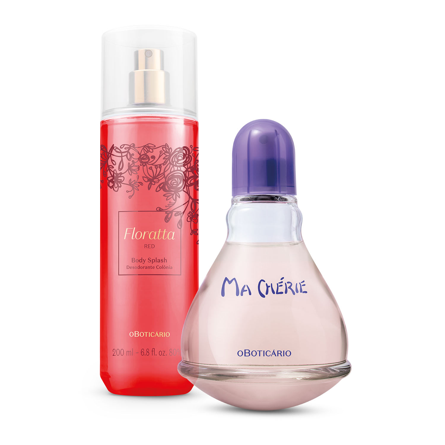 Combo Presente Ma Chérie Desodorante Colônia 100ml + Body Splash Floratta Red 200ml