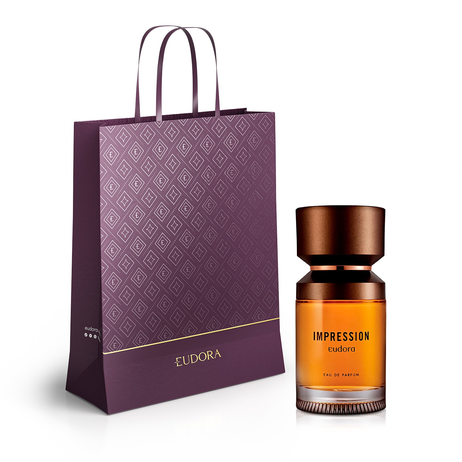 Combo Impression Presente: Eau De Parfum 100ml + Sacola Eudora Tamanho M