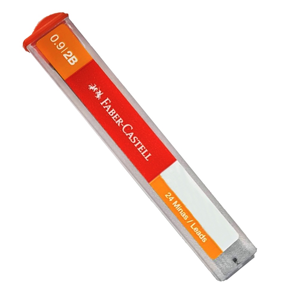 Grafite Faber Castell 0.9 mm 2B com 24 Minas Polymer