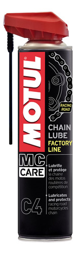 Graxa Lubrificante Corrente de Moto MOTUL MC CARE C4 CHAIN LUBE FACTORY LINE 400ml 111658