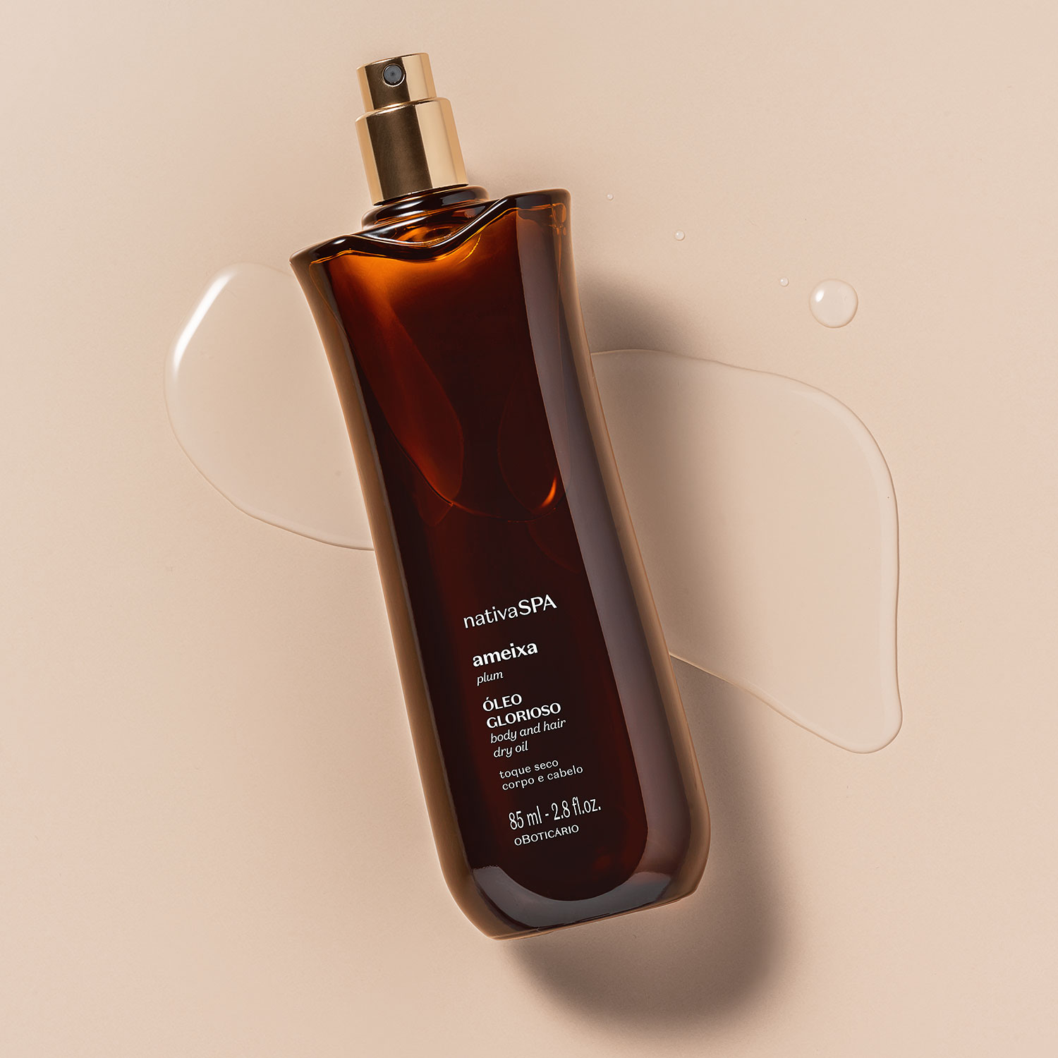 Óleo Multifuncional Glorioso Corpo e Cabelos Nativa SPA Ameixa Plum 85ml