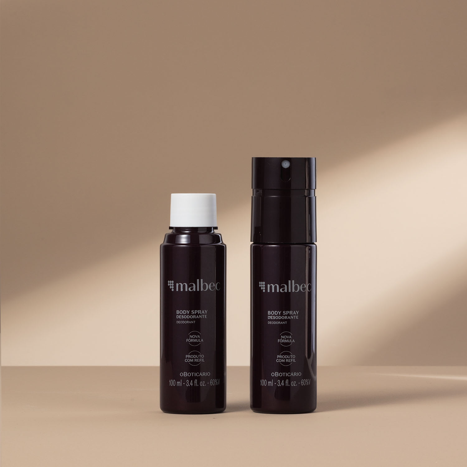 Combo Malbec: Body Spray Desodorante 100ml + Refil 100ml