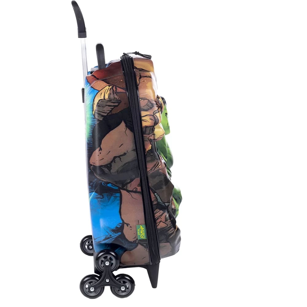 Mochila com Rodas Infantil Diplomata Hulk Rodinha Tripla Grande