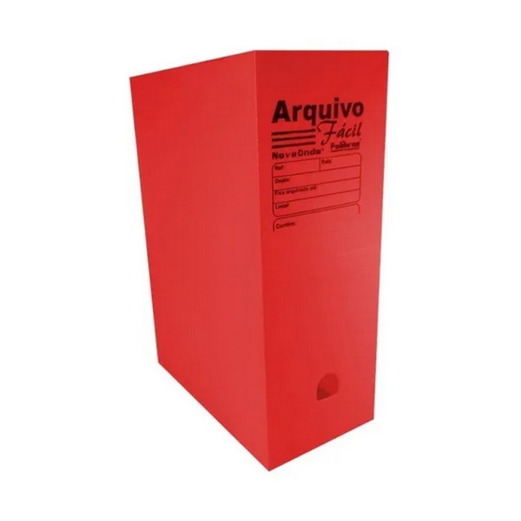 Arquivo Morto Polibras 35x13x25 Vermelho - Unitário - 42107