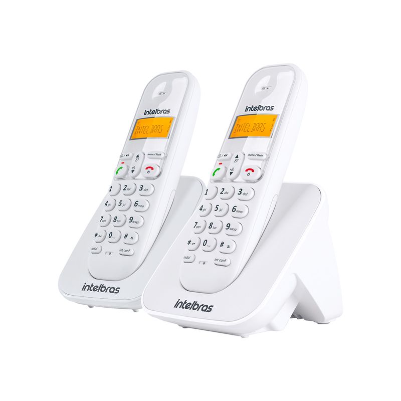 Kit Telefone Sem Fio Base + 1 Ramal Intelbras TS 3112 Branco