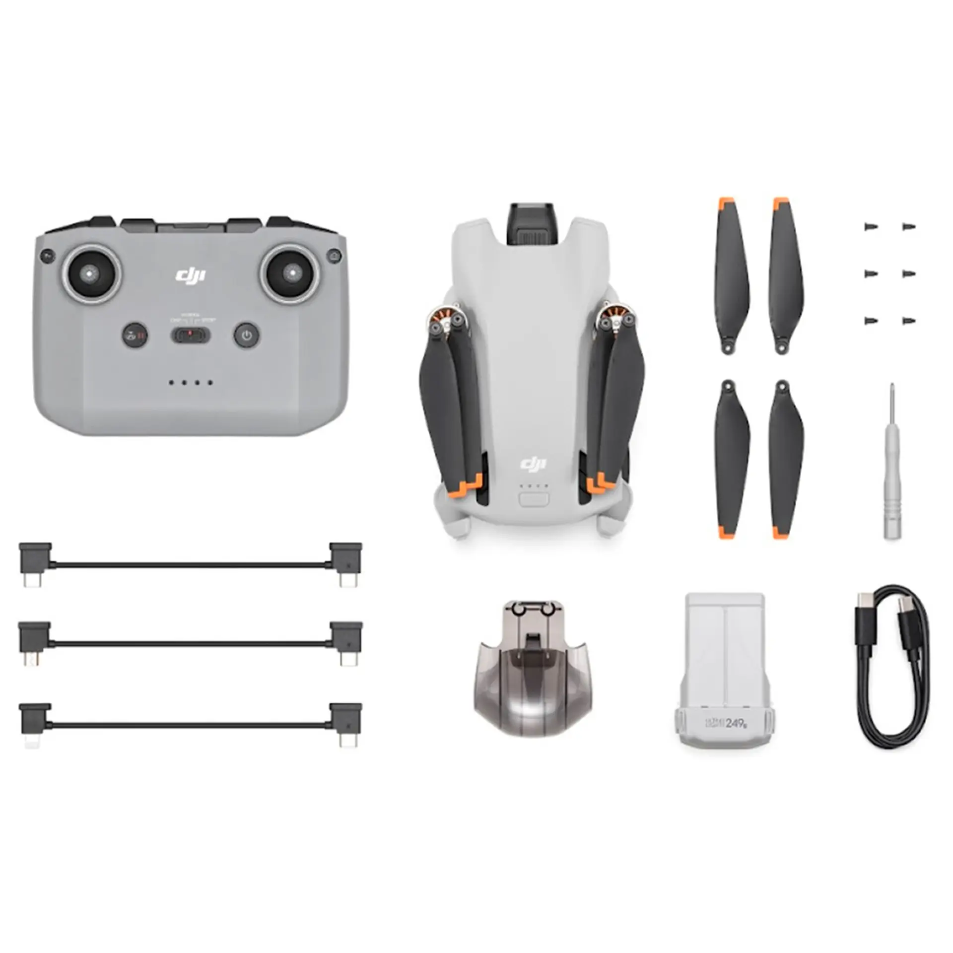 Drone DJI Mini 3 sem Tela Câmera 4K 38min 1 Bateria DJI038 - Cinza - Bivolt