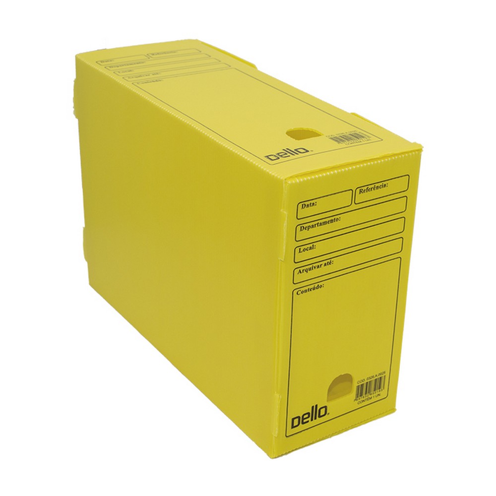 Arquivo Morto Dello 36x25x13,5 Amarelo Unitário 0326A0025