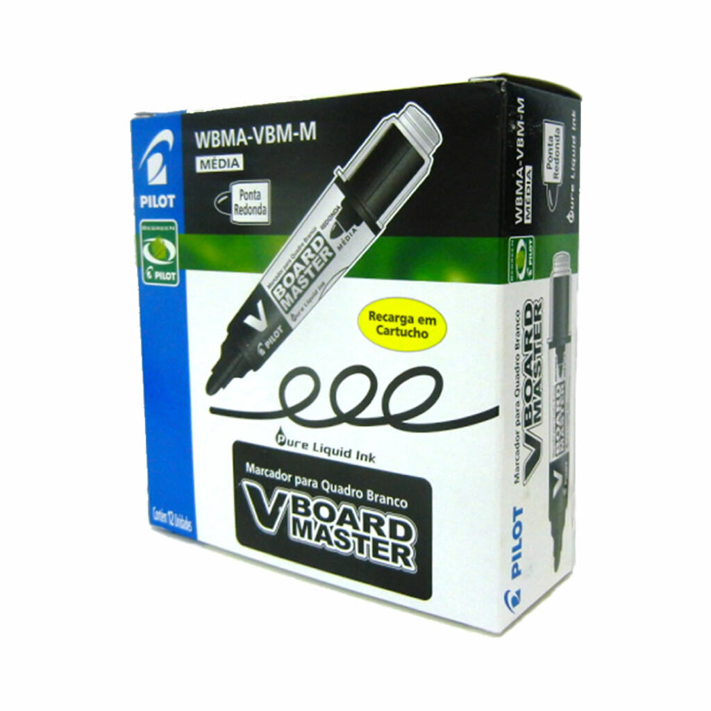 Caneta Quadro Branco Recarregável 6,0mm Caixa com 12 Unidades Azul - Pilot - WBMA-VBM-M