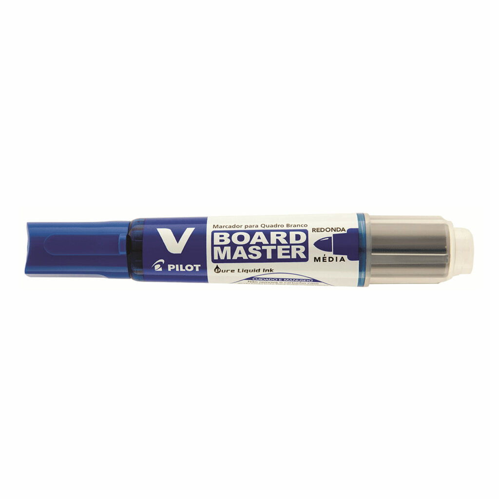 Caneta Quadro Branco Recarregável 6,0mm Caixa com 12 Unidades Azul - Pilot - WBMA-VBM-M