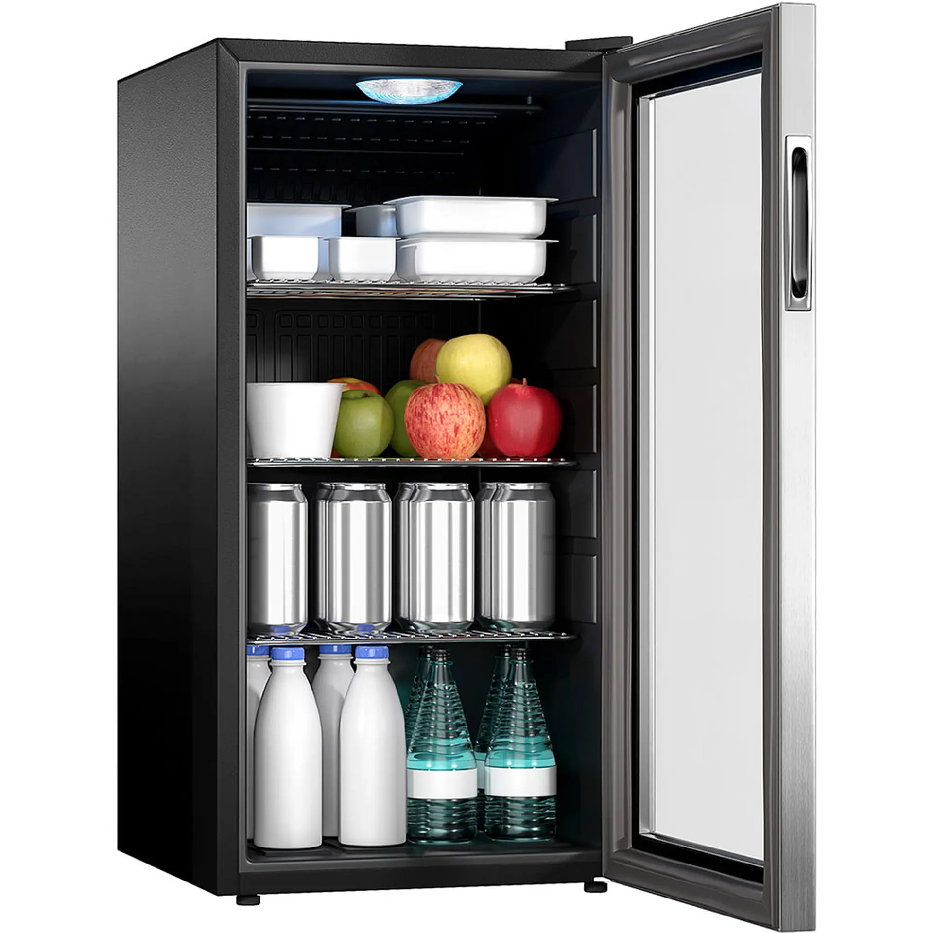 Frigobar Suggar 88L 1 Porta Degelo Manual Prateleiras Removíveis FB881 - Inox - 220 Volts