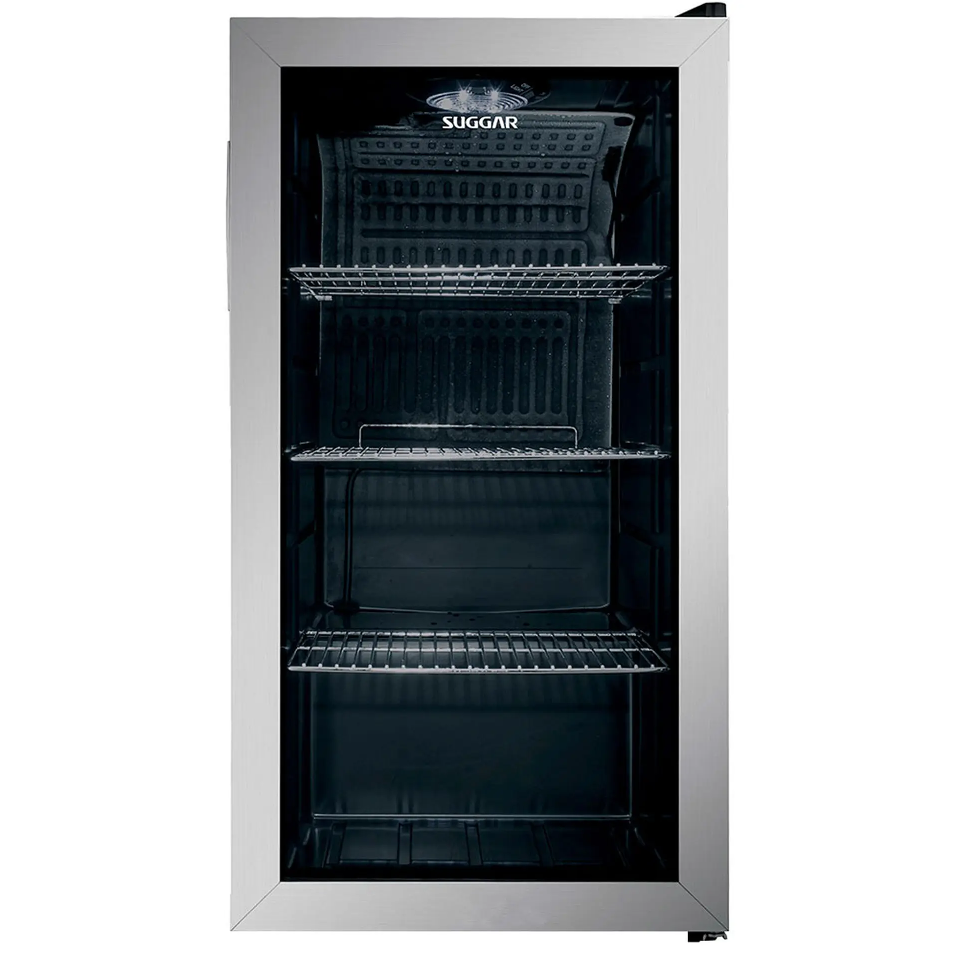 Frigobar Suggar 88L 1 Porta Degelo Manual Prateleiras Removíveis FB881 - Inox - 220 Volts