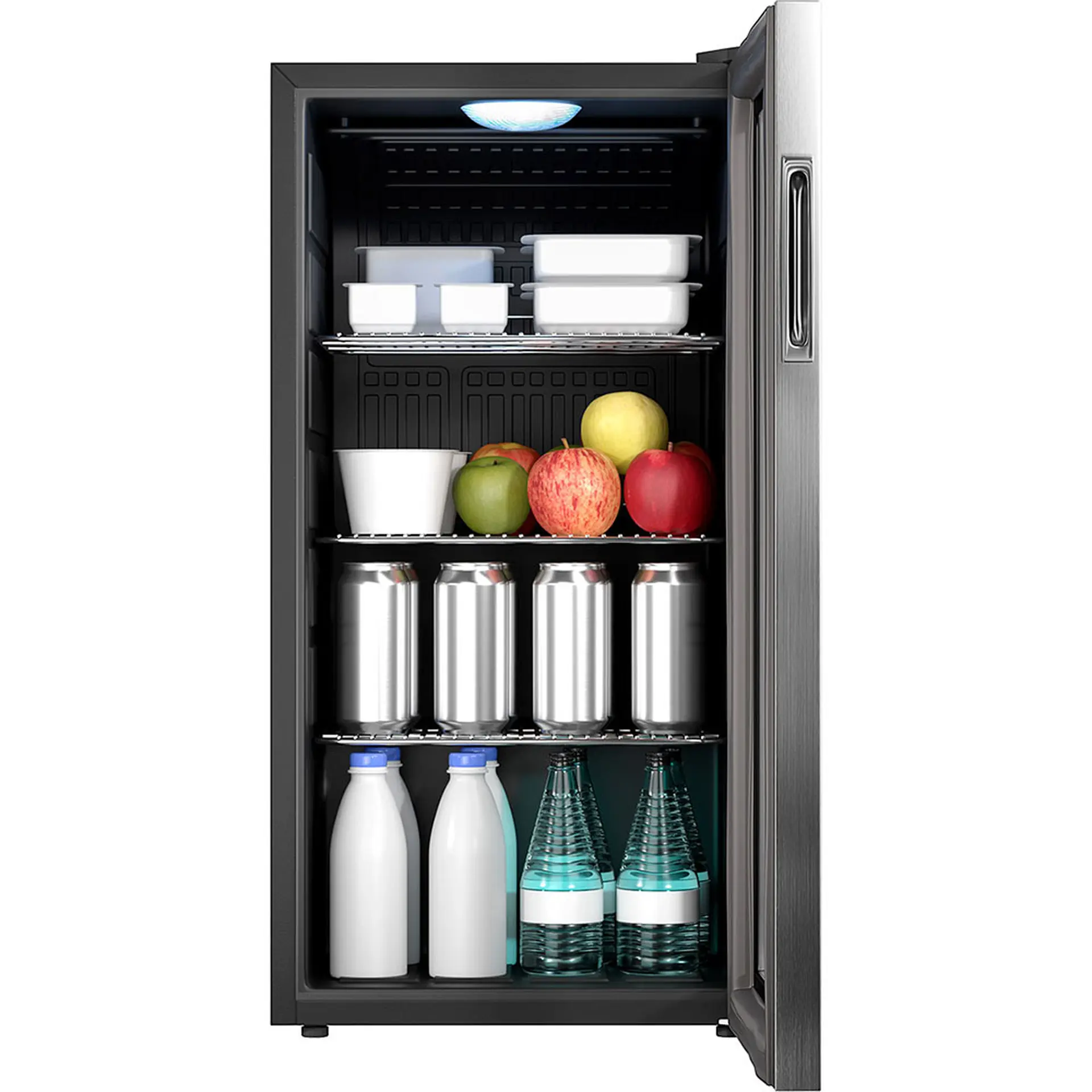 Frigobar Suggar 88L 1 Porta Degelo Manual Prateleiras Removíveis FB881 - Inox - 220 Volts
