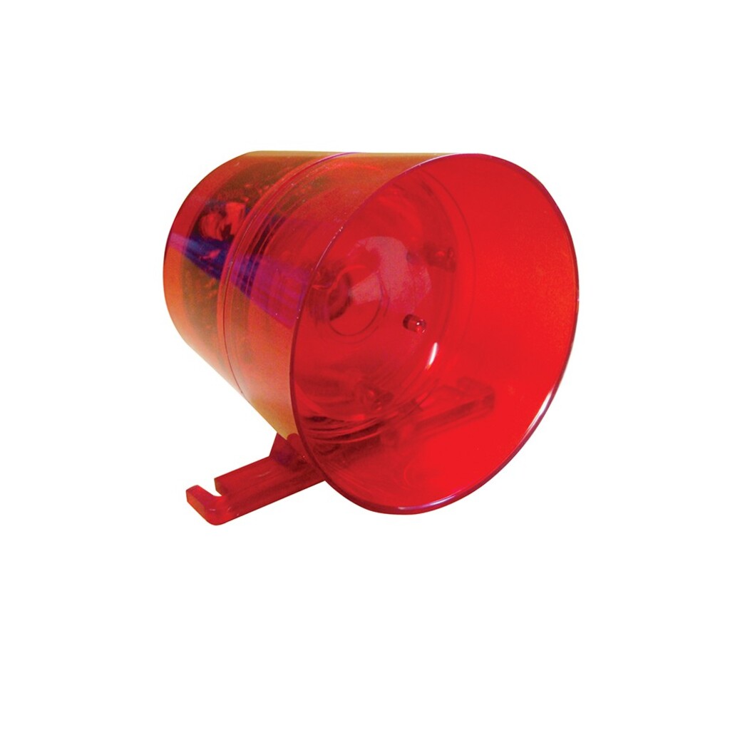 Sirene Compacta de Alta Potência Audiovisual Vermelho 120dB 1 Tom 12/24 Volts Ipec - A3098/1