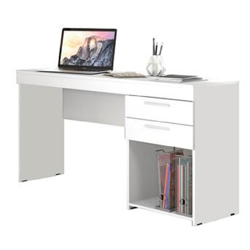 Mesa para Escritório 1,20m 2 Gavetas Branco Notável Office - 51015