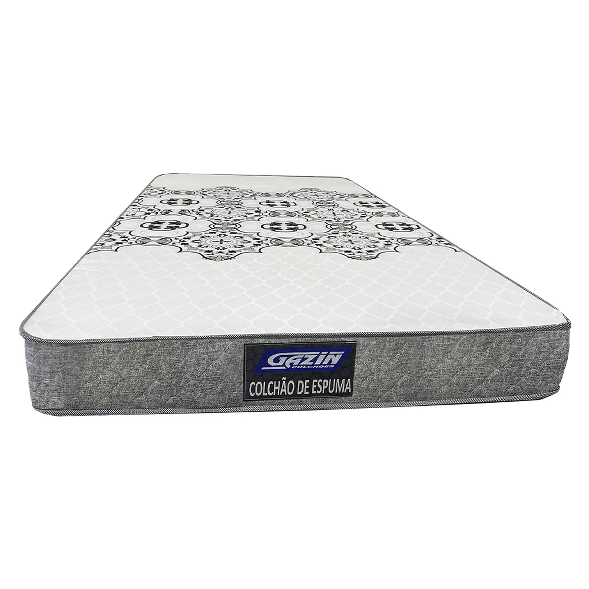 Colchão Casal de Espuma D20 Gazin Dunas 138x188 Double Face - Cinza
